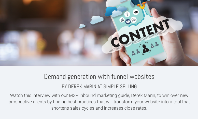 Demand generation with funnel websites